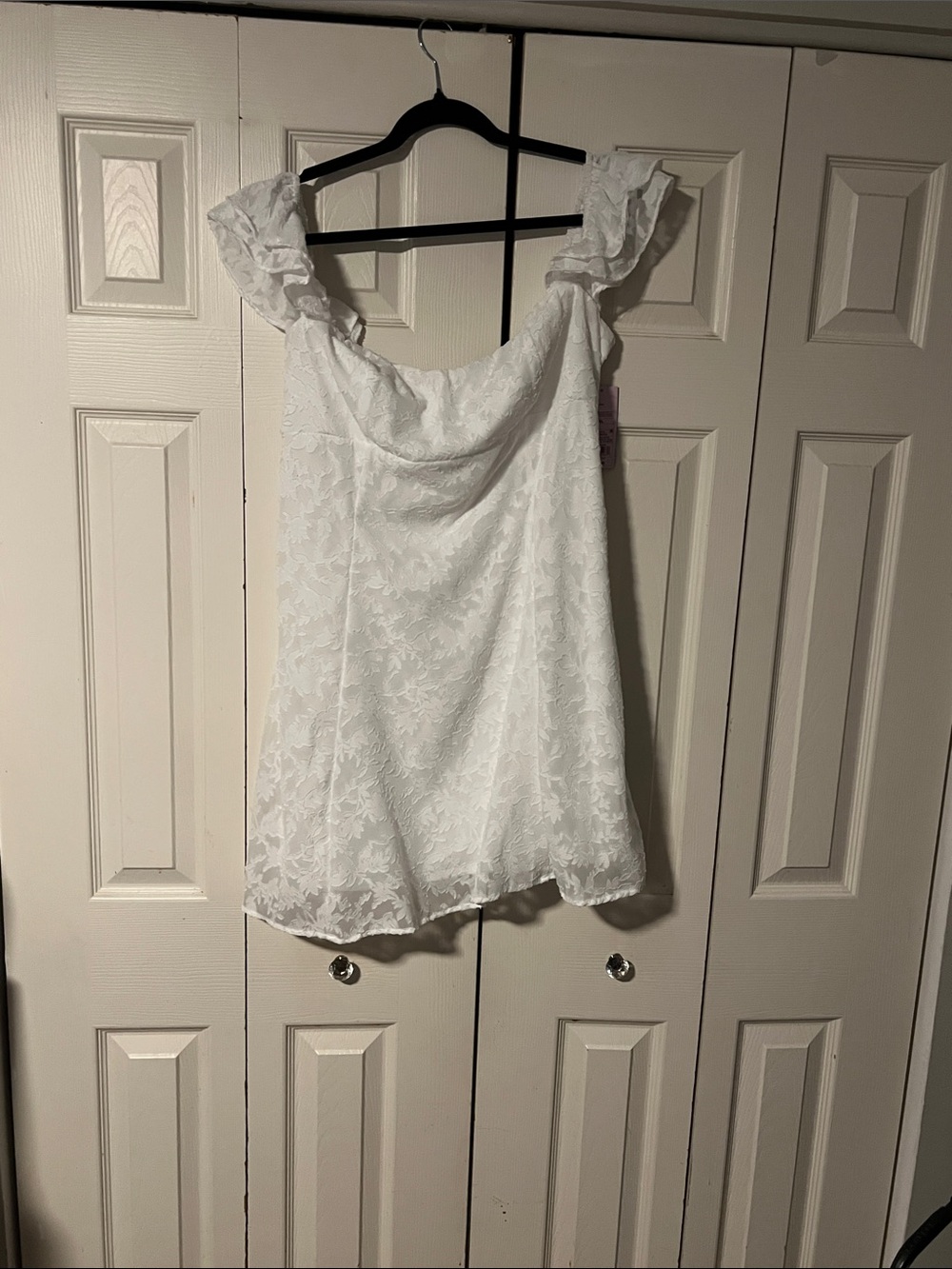 wild fable White Floral Lace Mini Dress